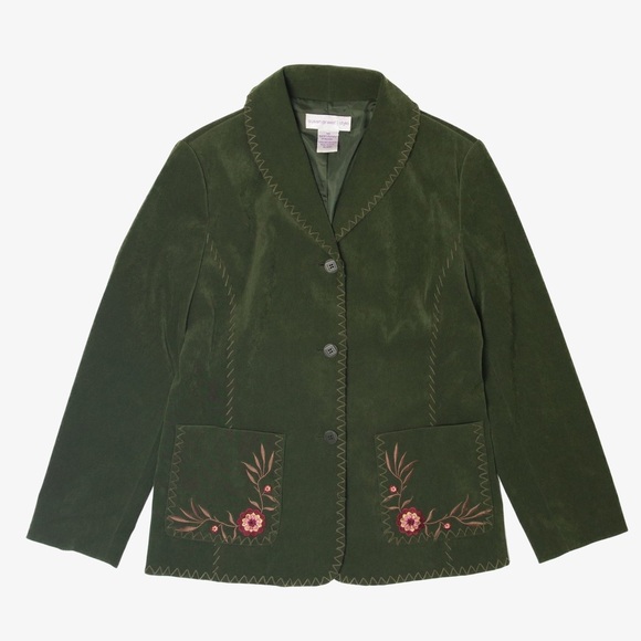 Susan Graver Jackets & Blazers - Susan Graver Boho jacket blazer Evergreen XL size